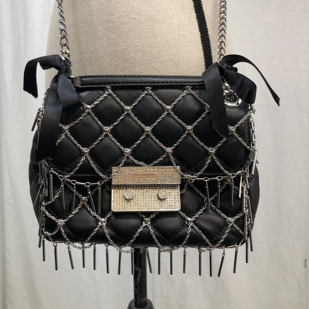 Michael Kors Quilted Leather Silver Chain Limited Edition Noveau Tango Sloan Bag